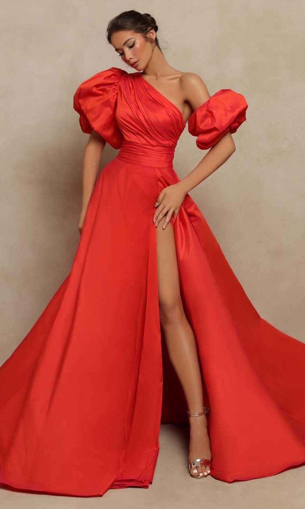Image of Tarik Ediz - 98098 Extravagant A-Line Puffy Gown