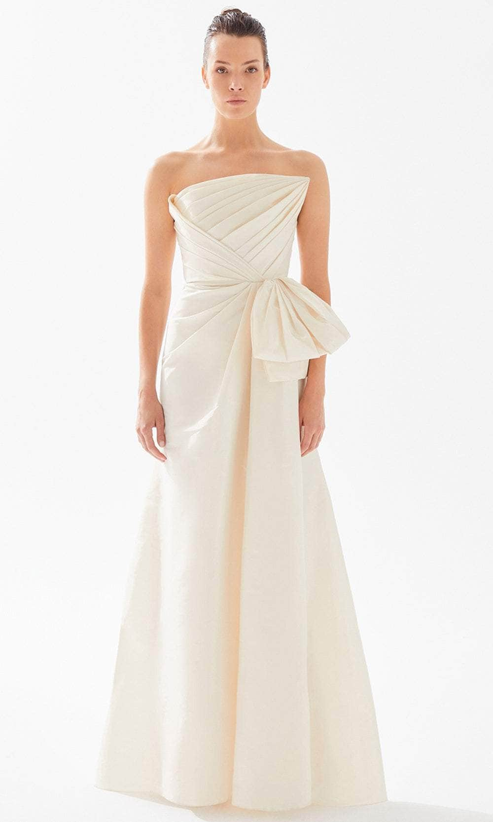 Image of Tarik Ediz 98246 - Pleated Strapless Evening Gown