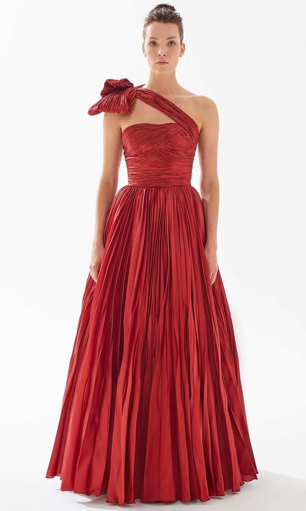 Image of Tarik Ediz 98310 - Bow Styled A-Line Evening Gown