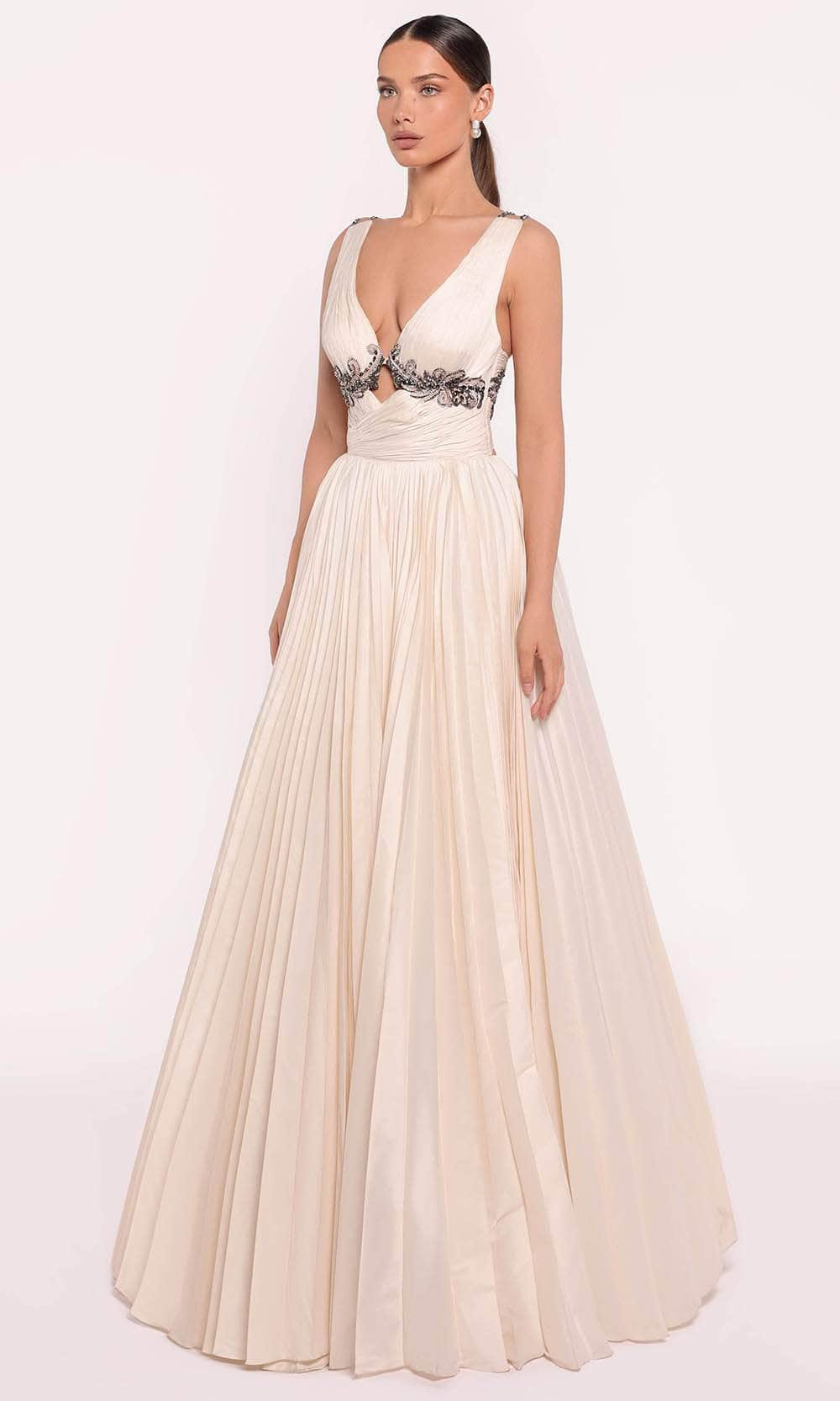 Image of Tarik Ediz 98715 - Strappy Bandeau Evening Gown