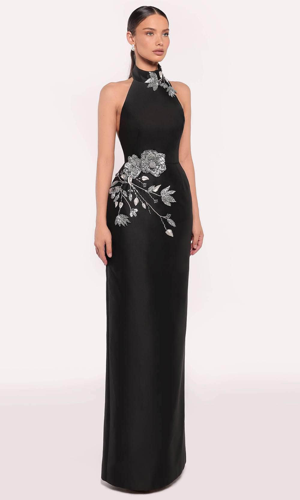 Image of Tarik Ediz 98834 - Bejeweled Halter Evening Gown