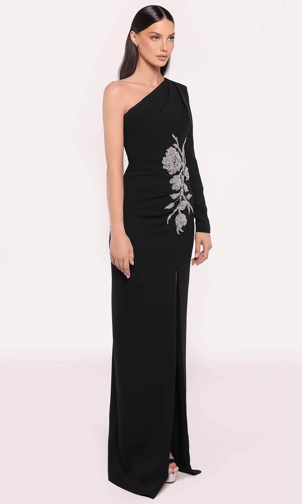 Image of Tarik Ediz 98874 - Floral Beaded Sheath Evening Dress