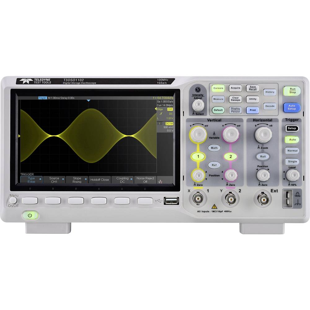 Image of Teledyne LeCroy T3DSO1102 Digital 100 MHz 1 GS/s 14 MP 8 Bit Digital storage (DSO) 1 pc(s)