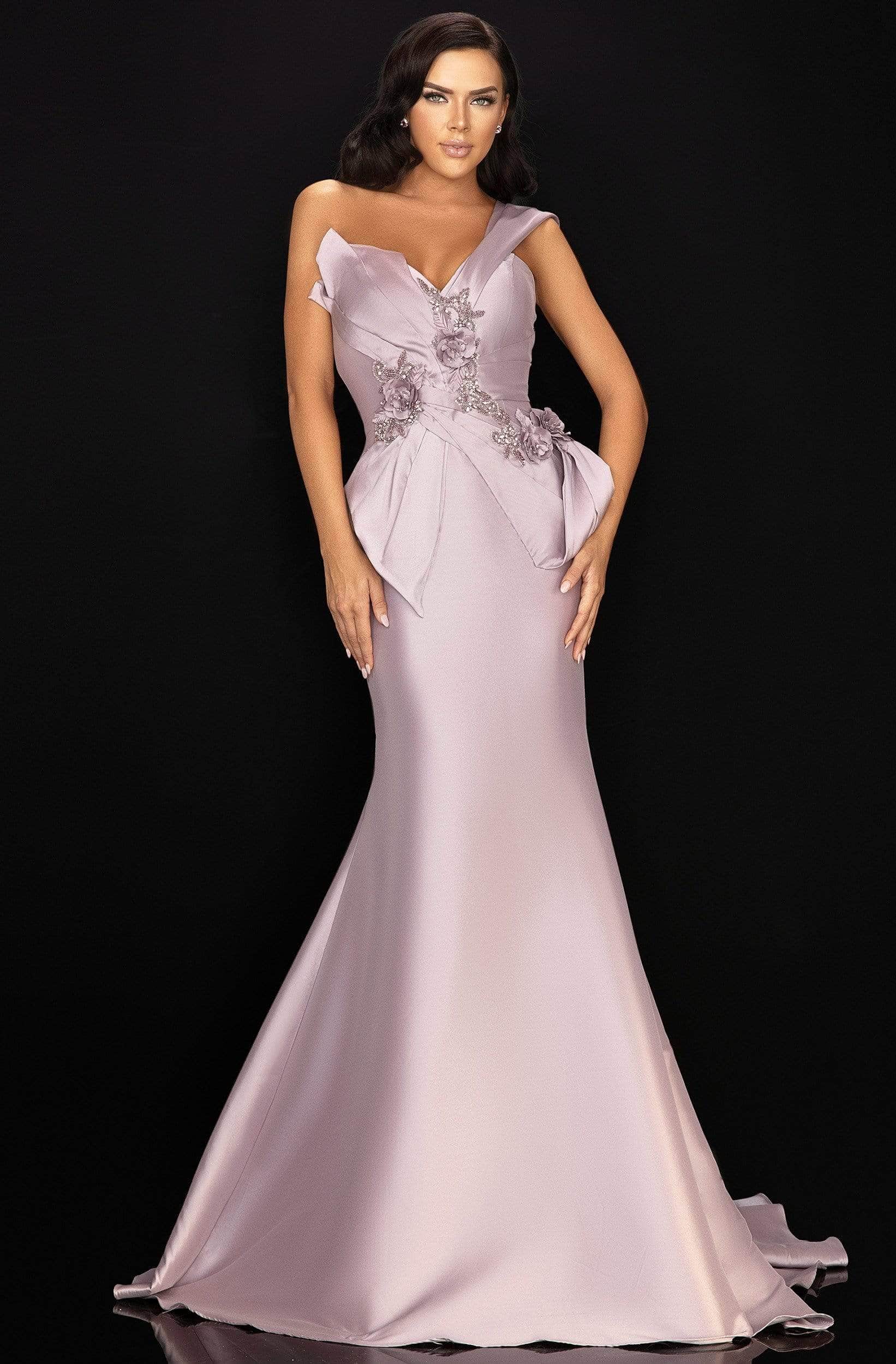 Image of Terani Couture - 2011M2160 Beaded Floral Gown