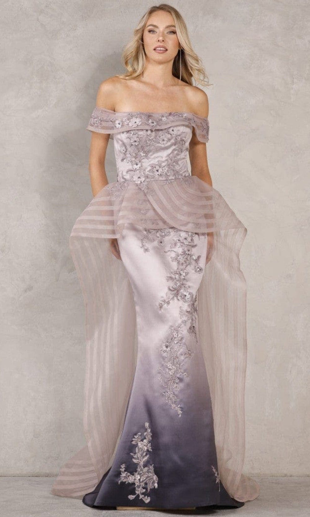 Image of Terani Couture 2111E4746 - Off-shoulder Formal Gown