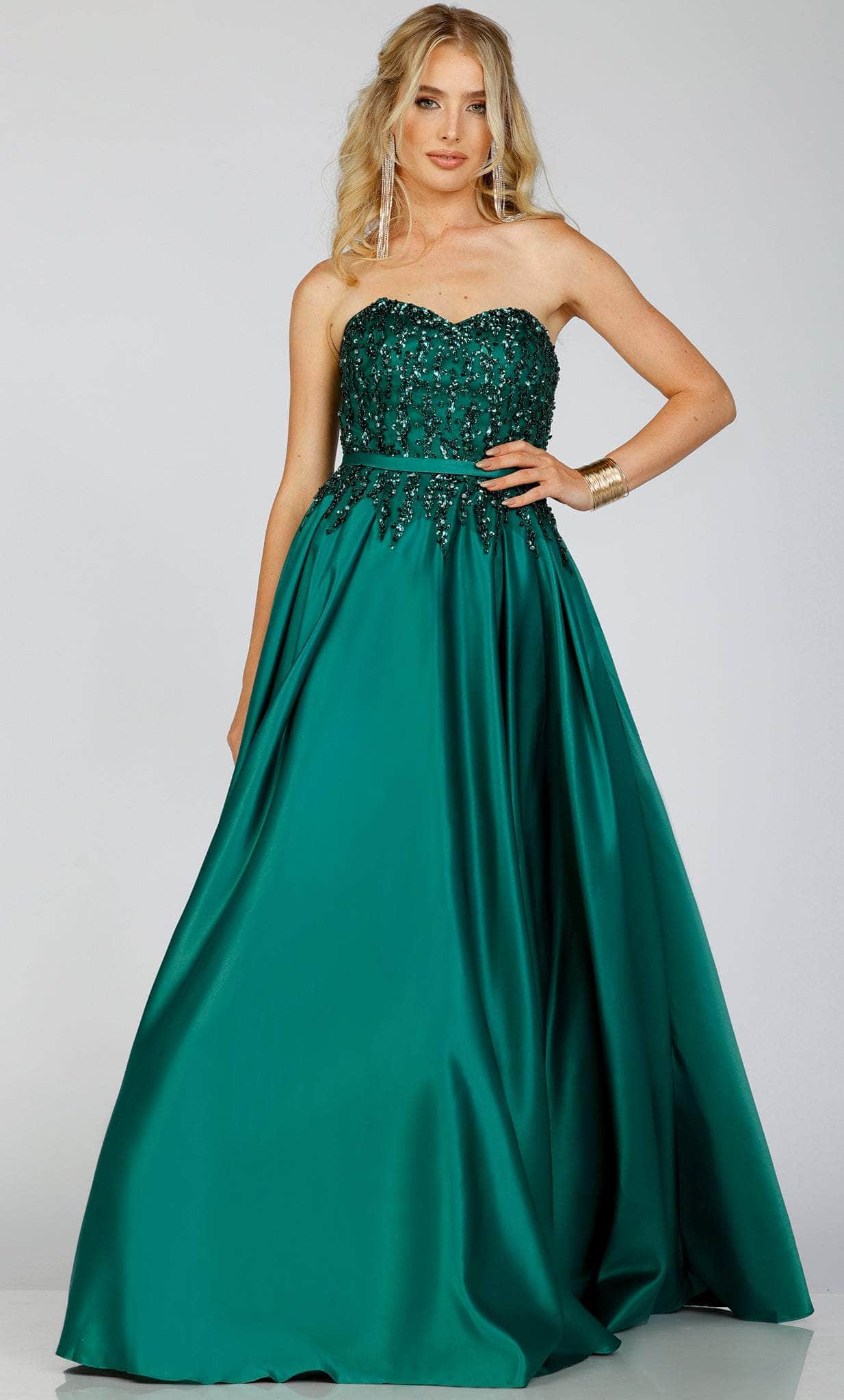 Image of Terani Couture 231P0012 - Beaded Satin Prom Gown