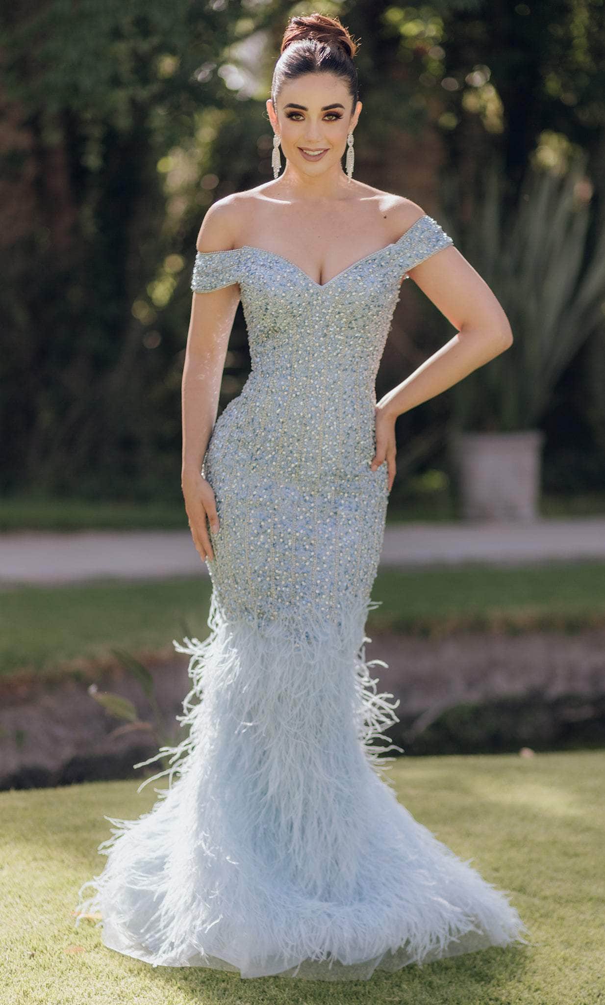 Image of Terani Couture 232GL1478 - Beaded Mermaid Prom Dress
