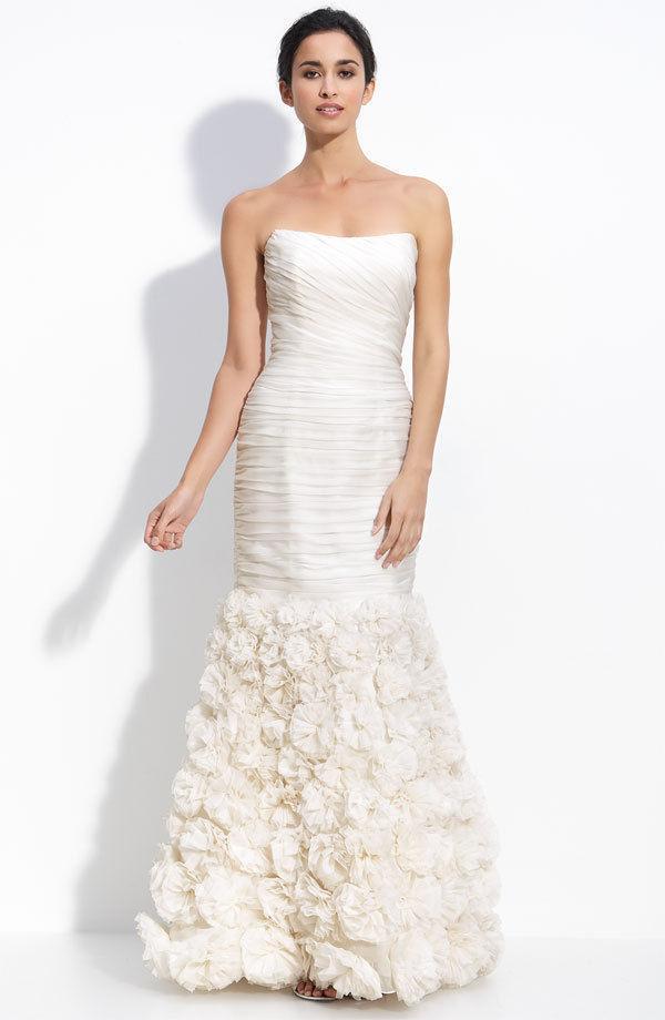 Image of Theia - Strapless Rosette Organza Gown 890092