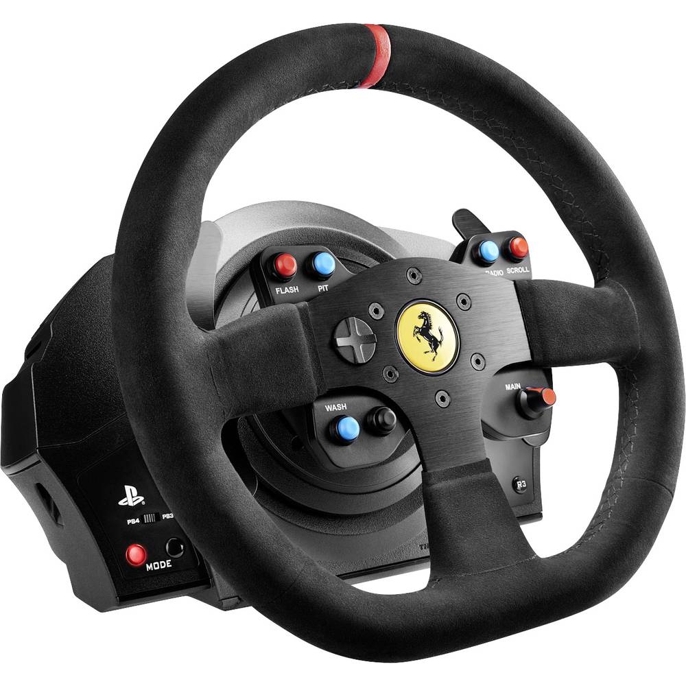 Image of Thrustmaster T300 Ferrari Integral Alcantara Edition Steering wheel PlayStation 4 Black incl foot pedals