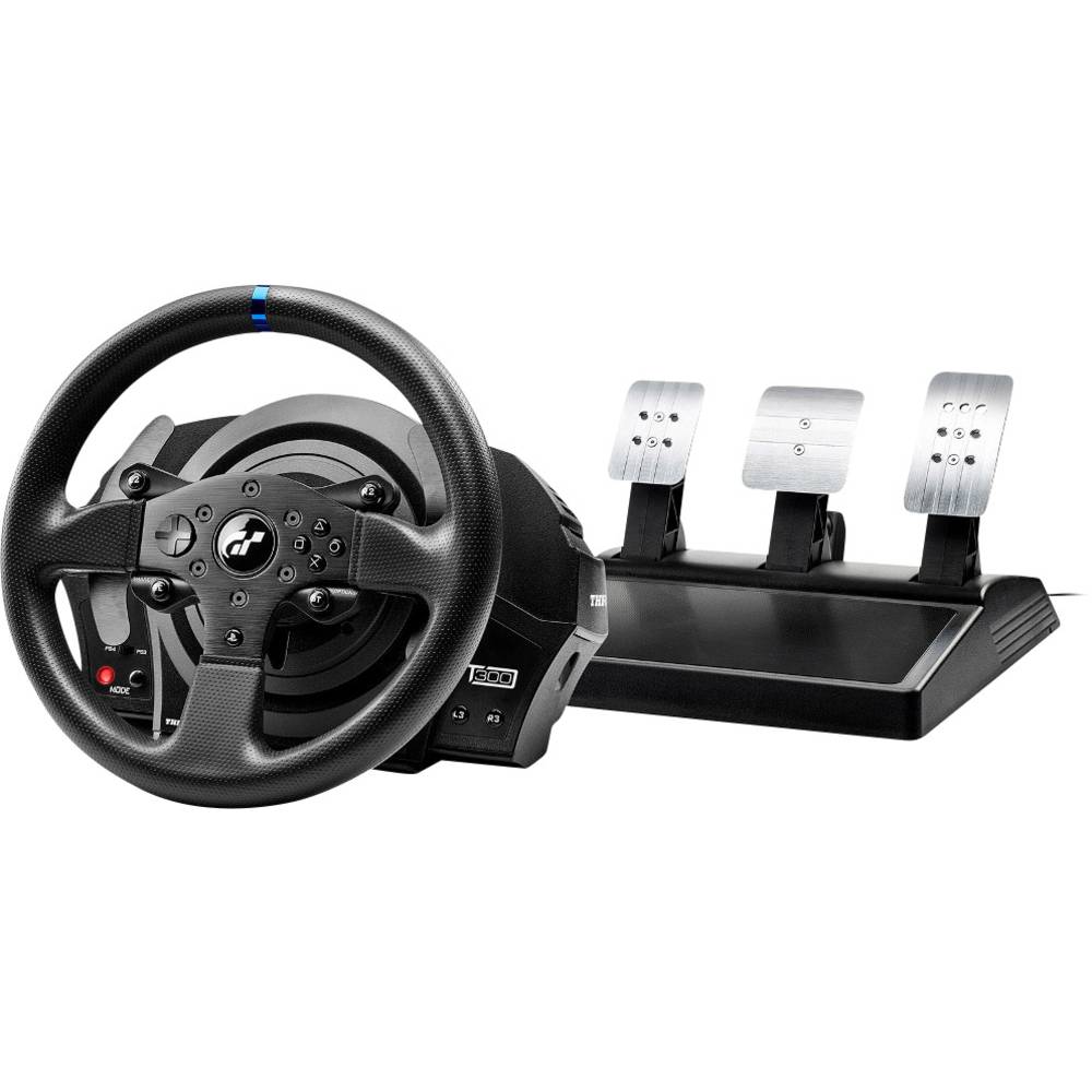 Image of Thrustmaster TM T300 RS Gran Turismo Edition Steering wheel USB PC PlayStation 5 PlayStation 4 PlayStation 3 Black
