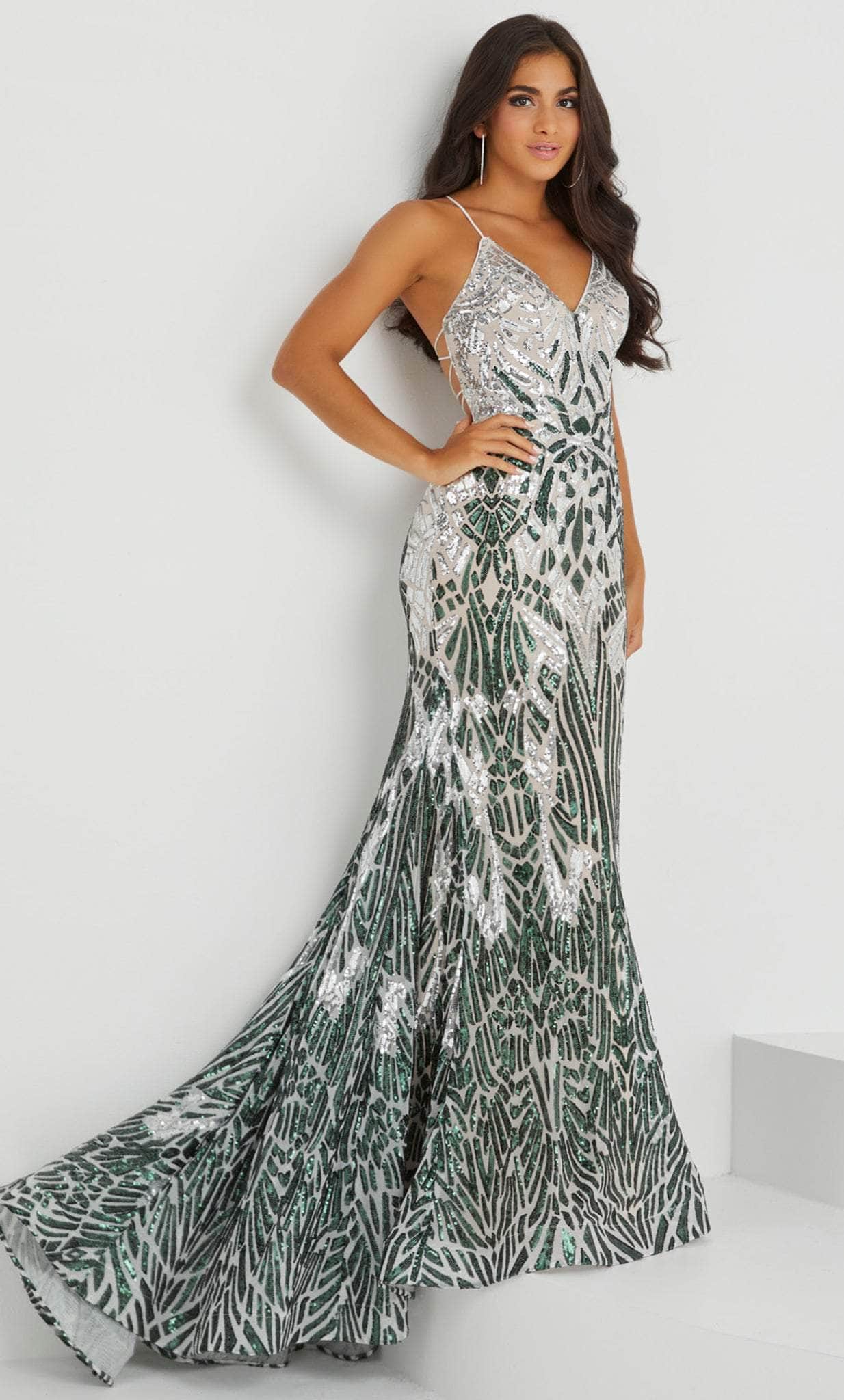 Image of Tiffany Designs by Christina Wu 16023 - Two-toned Sequined Prom Gown