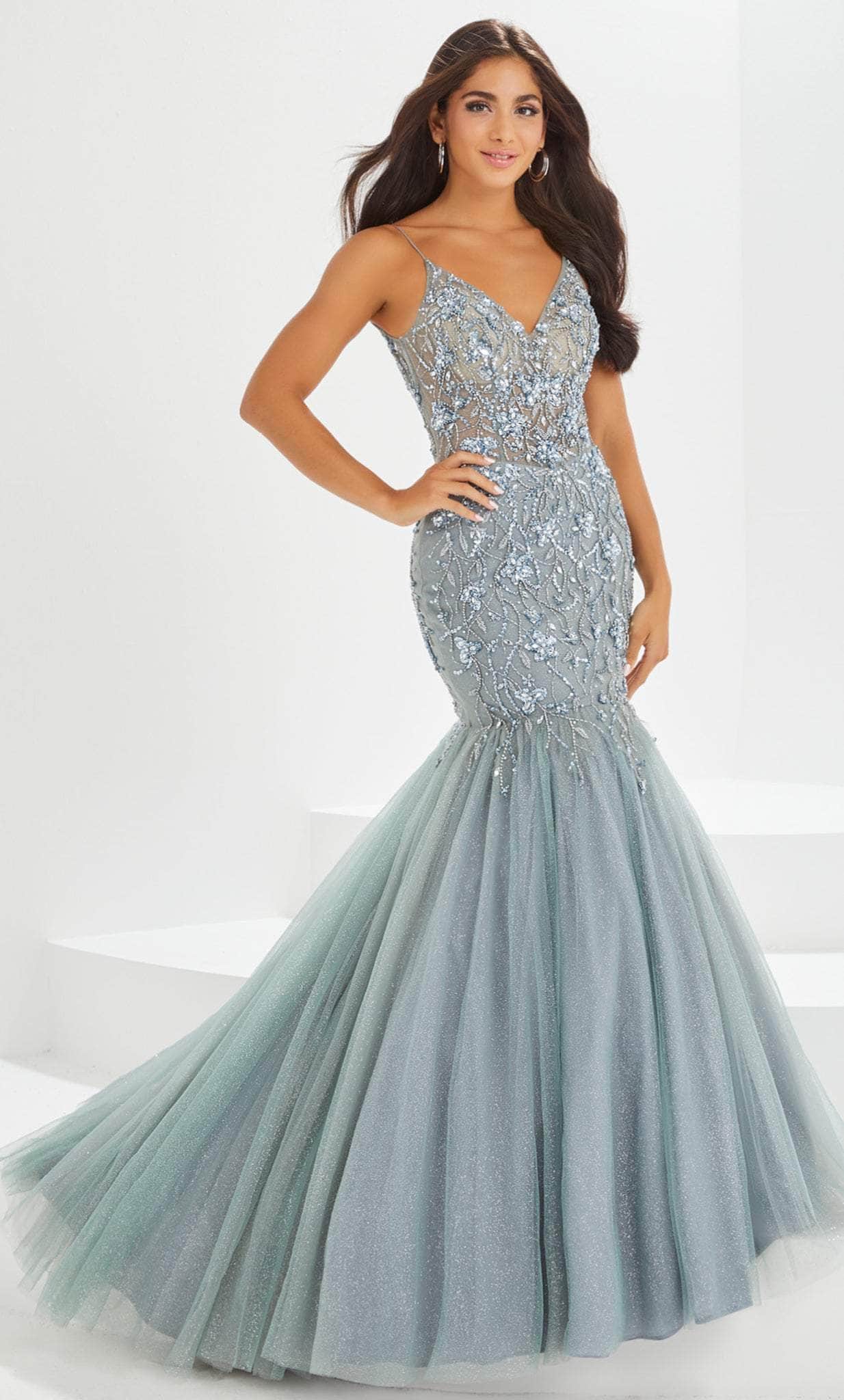 Image of Tiffany Designs by Christina Wu 16025 - Mermaid Tulle Prom Gown