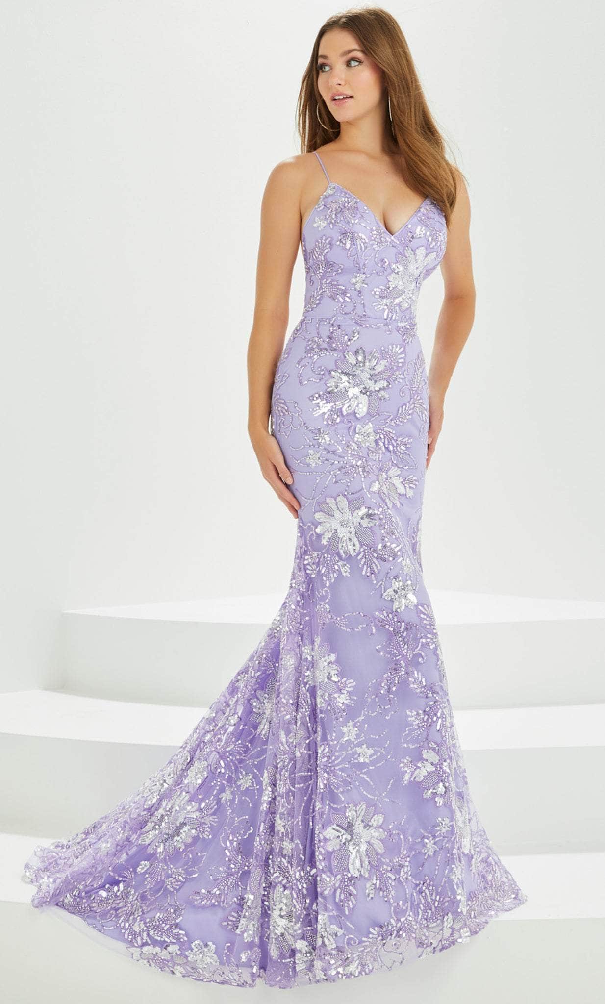 Image of Tiffany Designs by Christina Wu 16026 - Sequined Lace Prom Gown