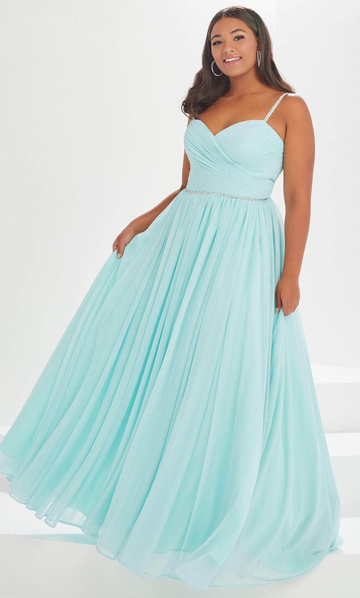 Image of Tiffany Designs by Christina Wu 16036 - Pleated Chiffon Prom Gown
