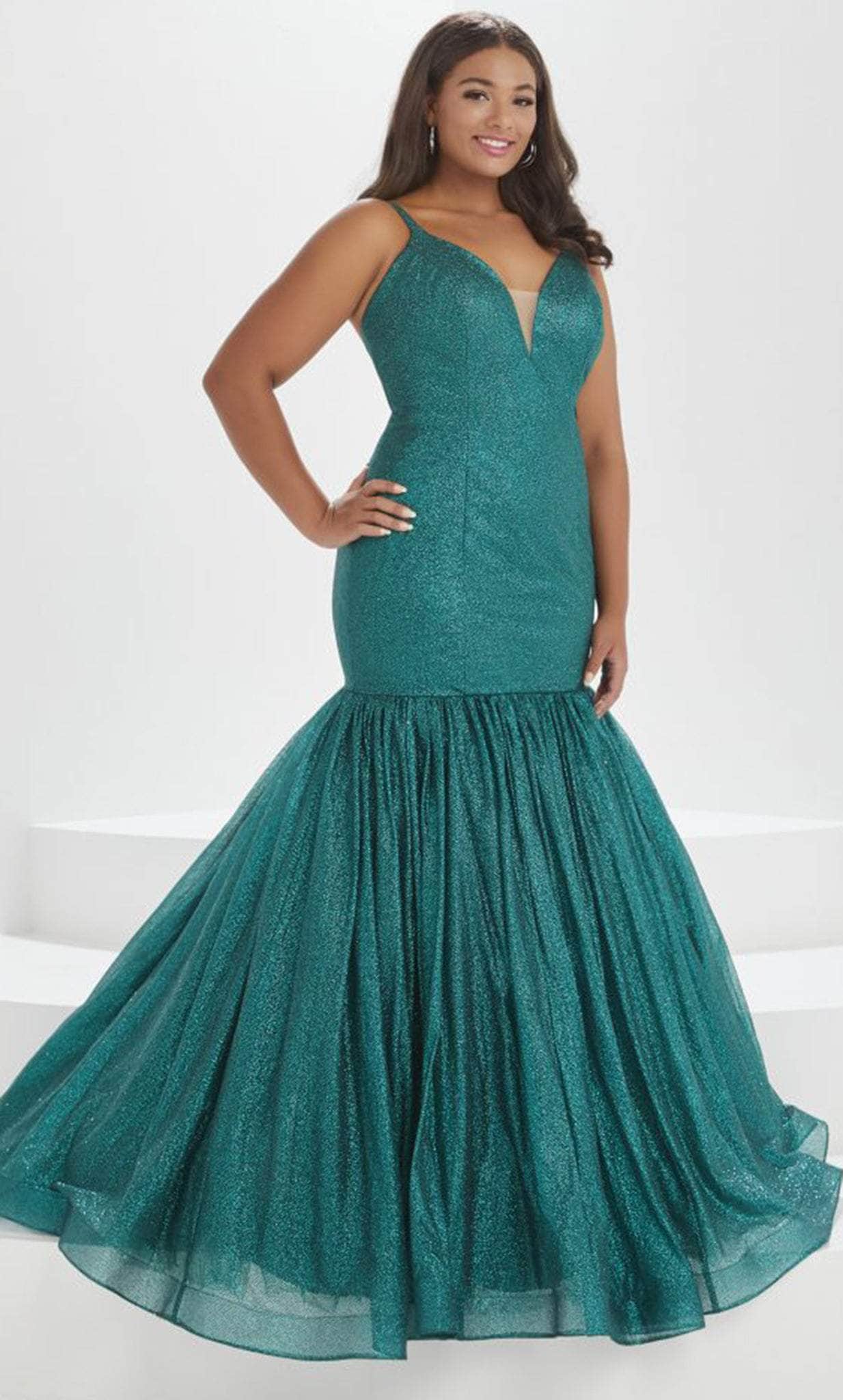 Image of Tiffany Designs by Christina Wu 16047 - Glittered Mermaid Evening Gown