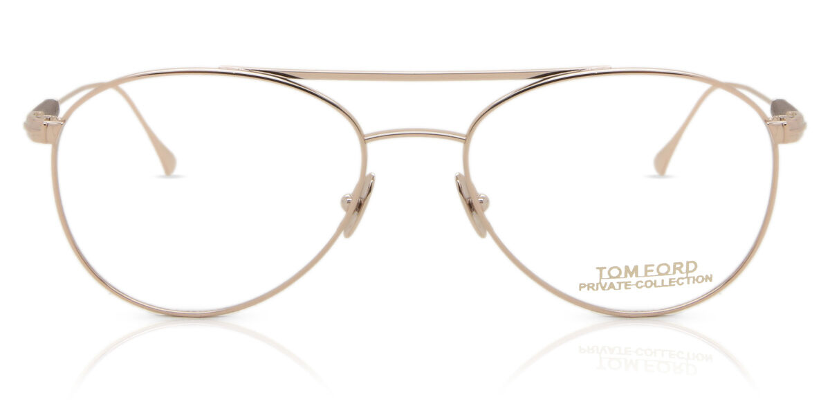 Image of Tom Ford FT5716-P 028 54 Złote Męskie Okulary Korekcyjne PL