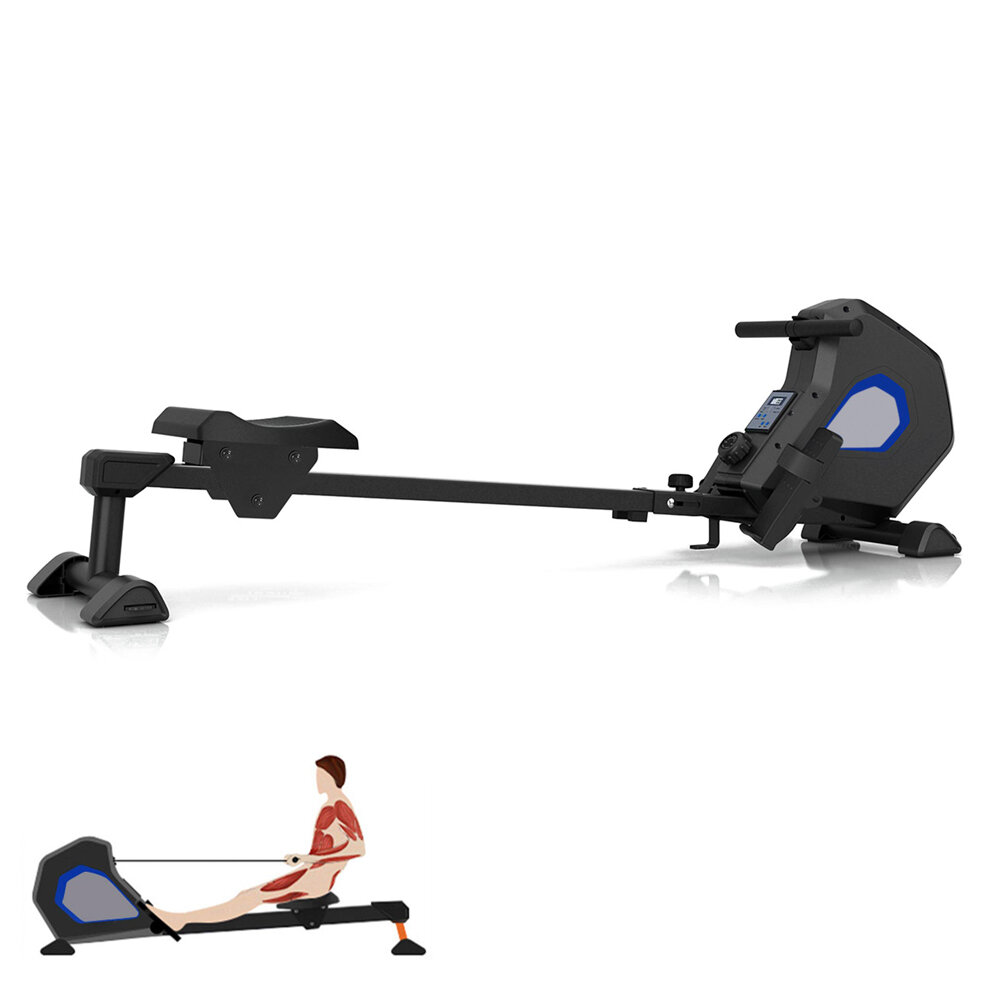 Image of [USA Direct] Folding Magnetic Rower Rowing Fitness Full Body Exercise Machine with 8 Resistance Home Gym
