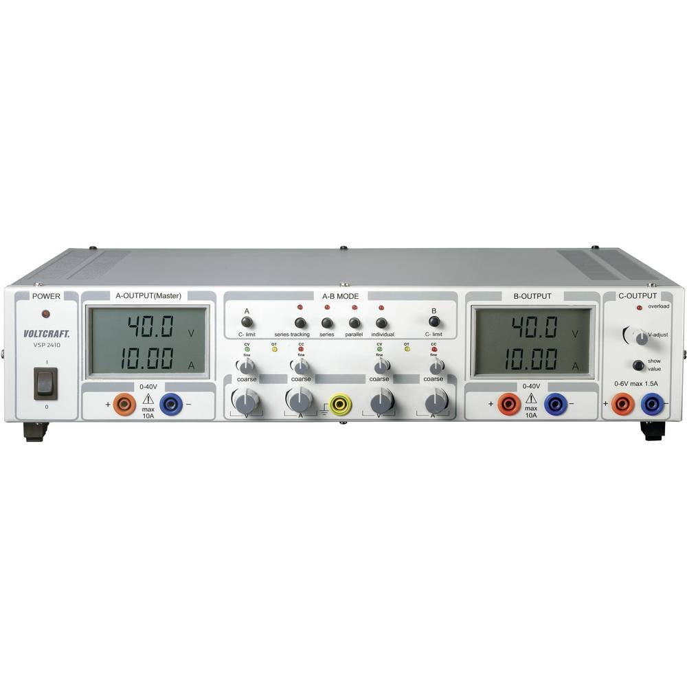 Image of VOLTCRAFT VSP 2410 Bench PSU (adjustable voltage) 01 - 40 V DC 0 - 10 A 809 W No of outputs 3 x