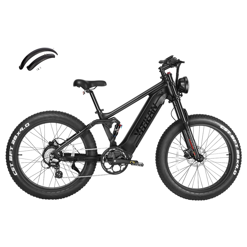 Image of Vitilan T7 Mountain Electric Bike - Black