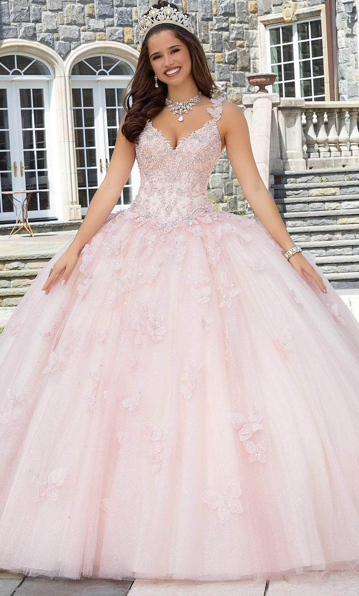 Image of Vizcaya by Mori Lee 34084 - Glittered Tulle Ballgown