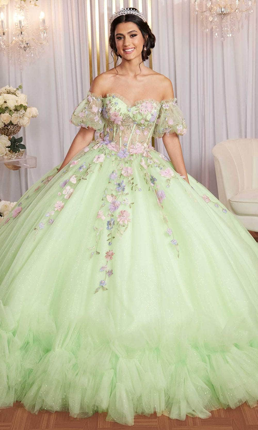 Image of Vizcaya by Mori Lee 89510 - Floral Embroidered Quinceanera Dress