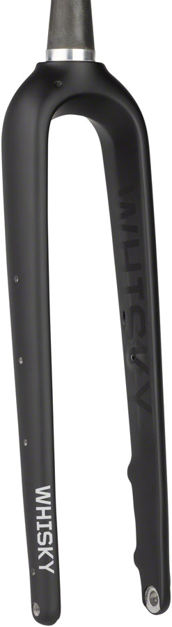 Image of WHISKY No9 MCX+ Fork - 12mm Thru Axle 1-1/8-15" Tapered Carbon Steerer Flat Mount Disc Matte Black