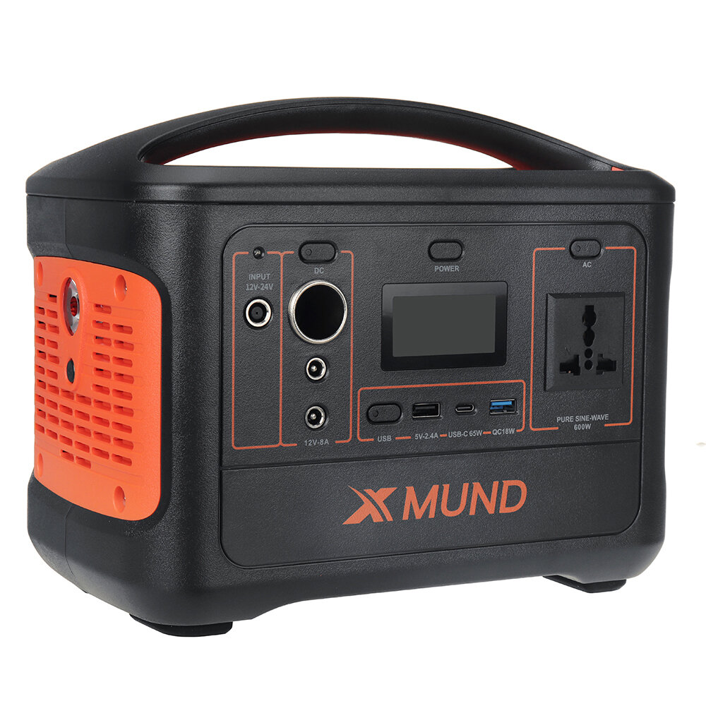 Image of XMUND XD-PS10 Upgrade 600W (Peak 1000w) Camping Power Generator 568WH 153600mAh Power Bank LED Flashlights Outdoor Emerg