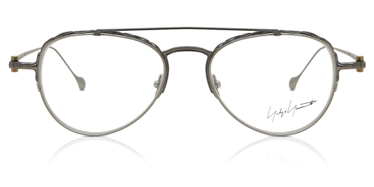 Image of Yohji Yamamoto Look 018 M008 53 Srebrne Meskie Okulary Korekcyjne PL