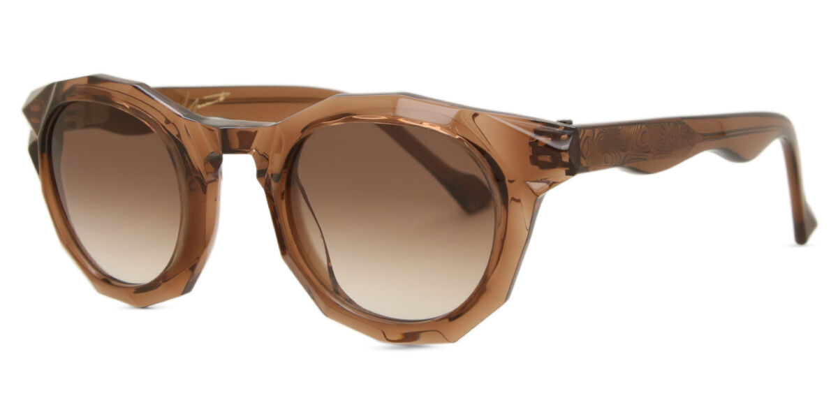 Image of Yohji Yamamoto Slook 012 A002 47 Lunettes De Soleil Femme Marrons FR