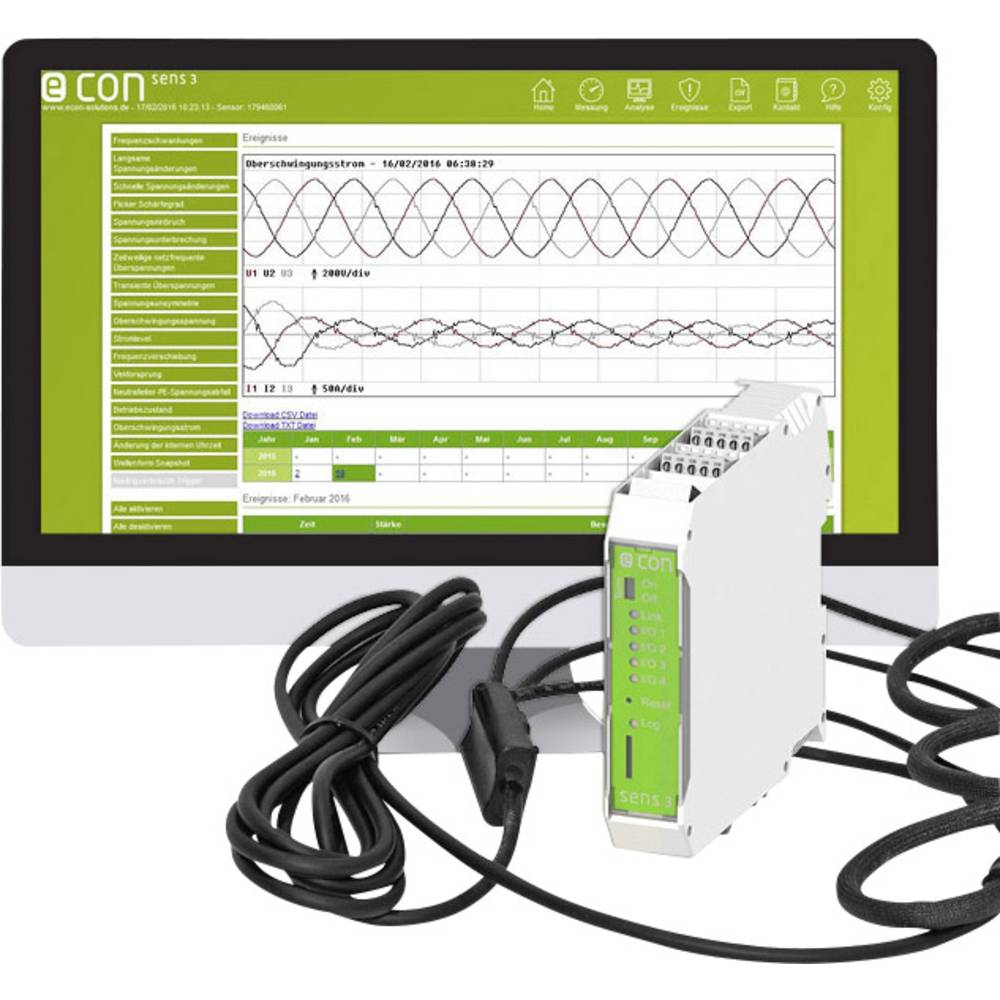 Image of econ solutions econ sens3PRO - 3000A Network diagnostics 3-phase Data logger