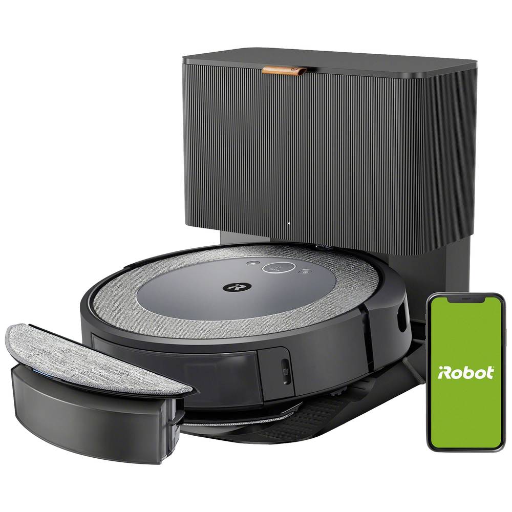 Image of iRobot Roomba Combo i5578 Robotic vac/sweeper Black App-controlled Voice-controlled Incl wet mopping function Alexa