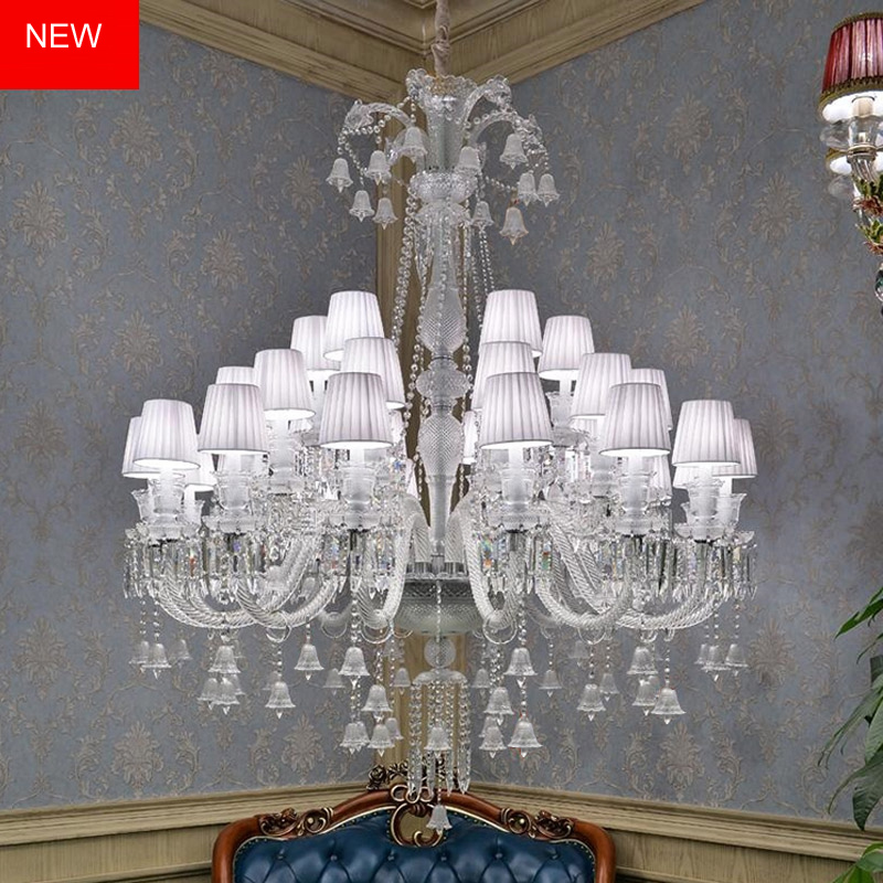 Image of modern chandeliers ceiling for living room k9 crystal chandelier vintage villa hotel hall Lamps villa large contemporary Lighting